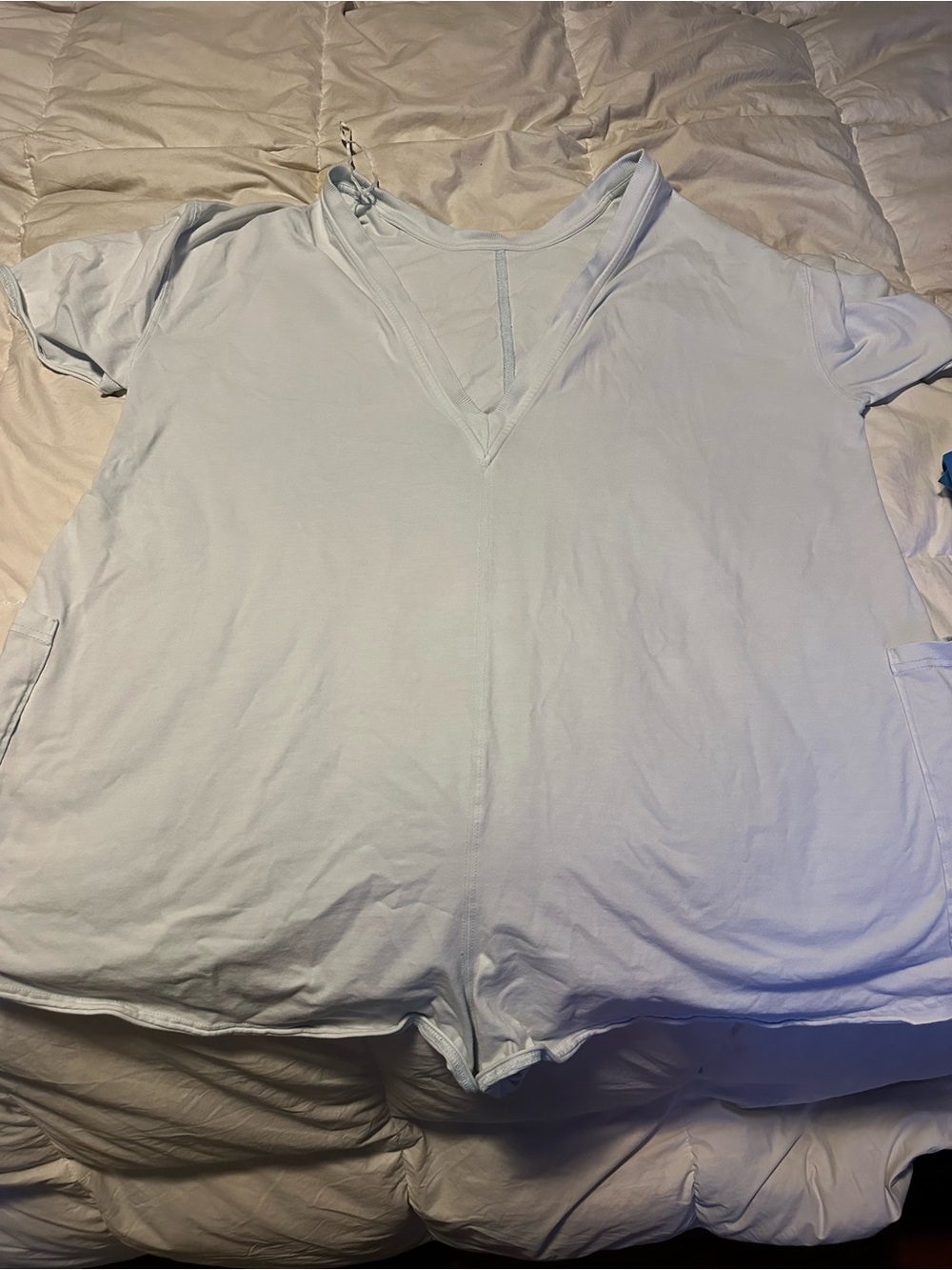 Free People hot shot Light Blue V-Neck Romper size medium